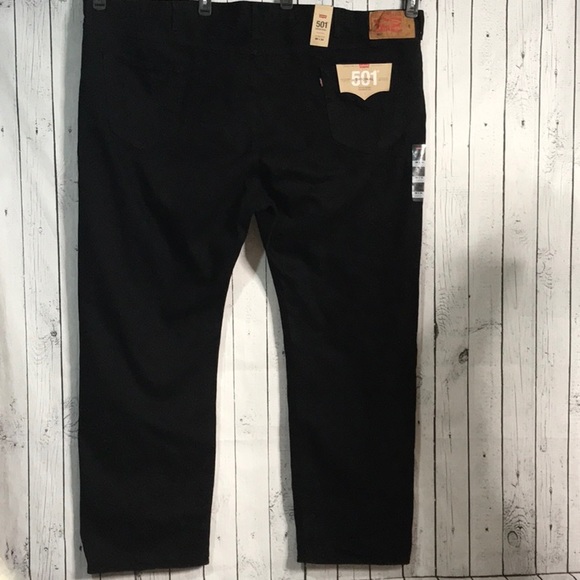 NWT Levi’s 501 black jeans button fly big 58 X 34 - Picture 3 of 9